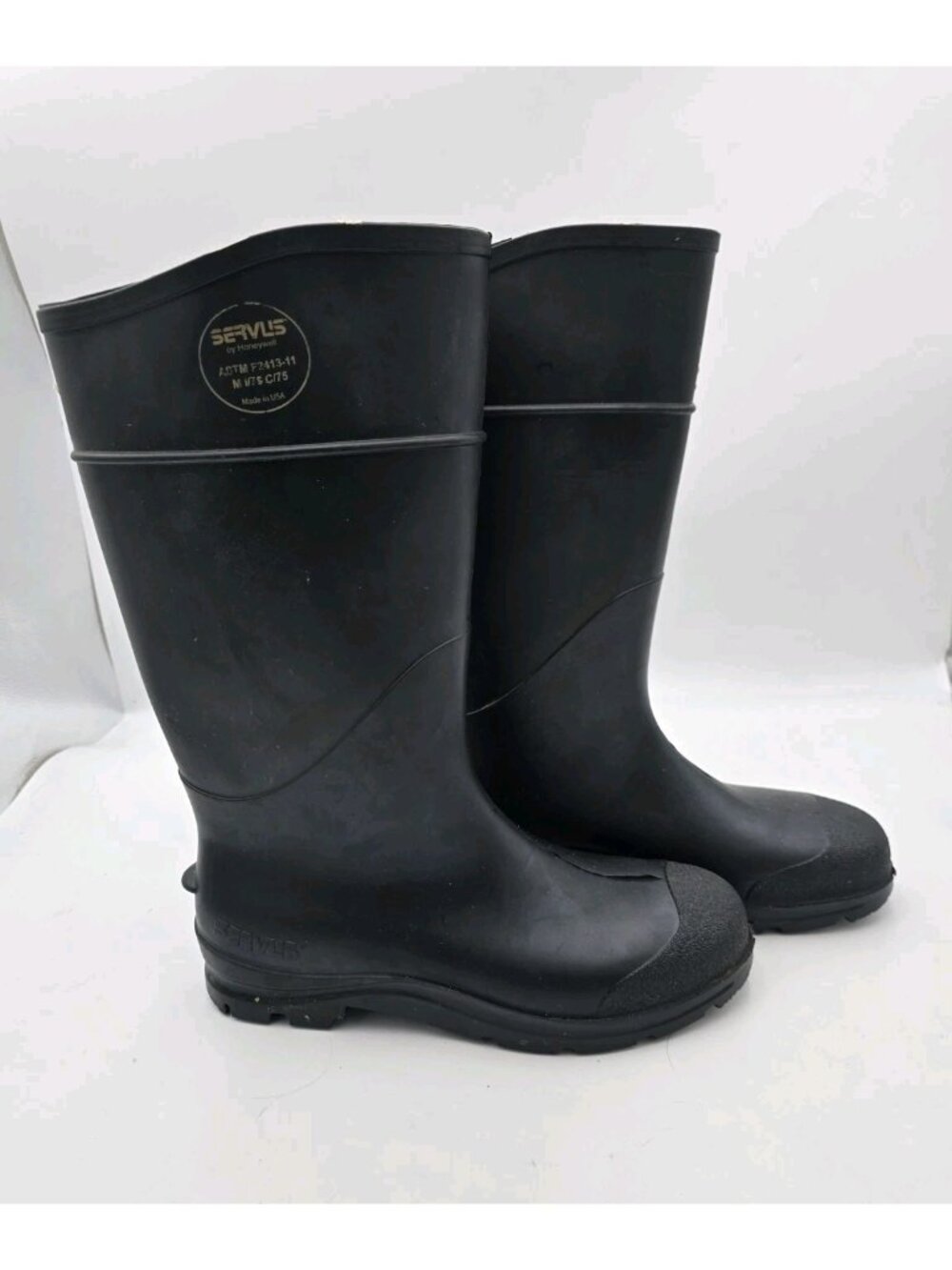 Servus by Honeywell Black PVC Rubber Work Boots Men's Size 11 Made in USA